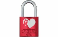 Abus Cadenas 72/40 LoveLock 6 Coeur Avec Couple Rouge - Protection D'objets De Valeur