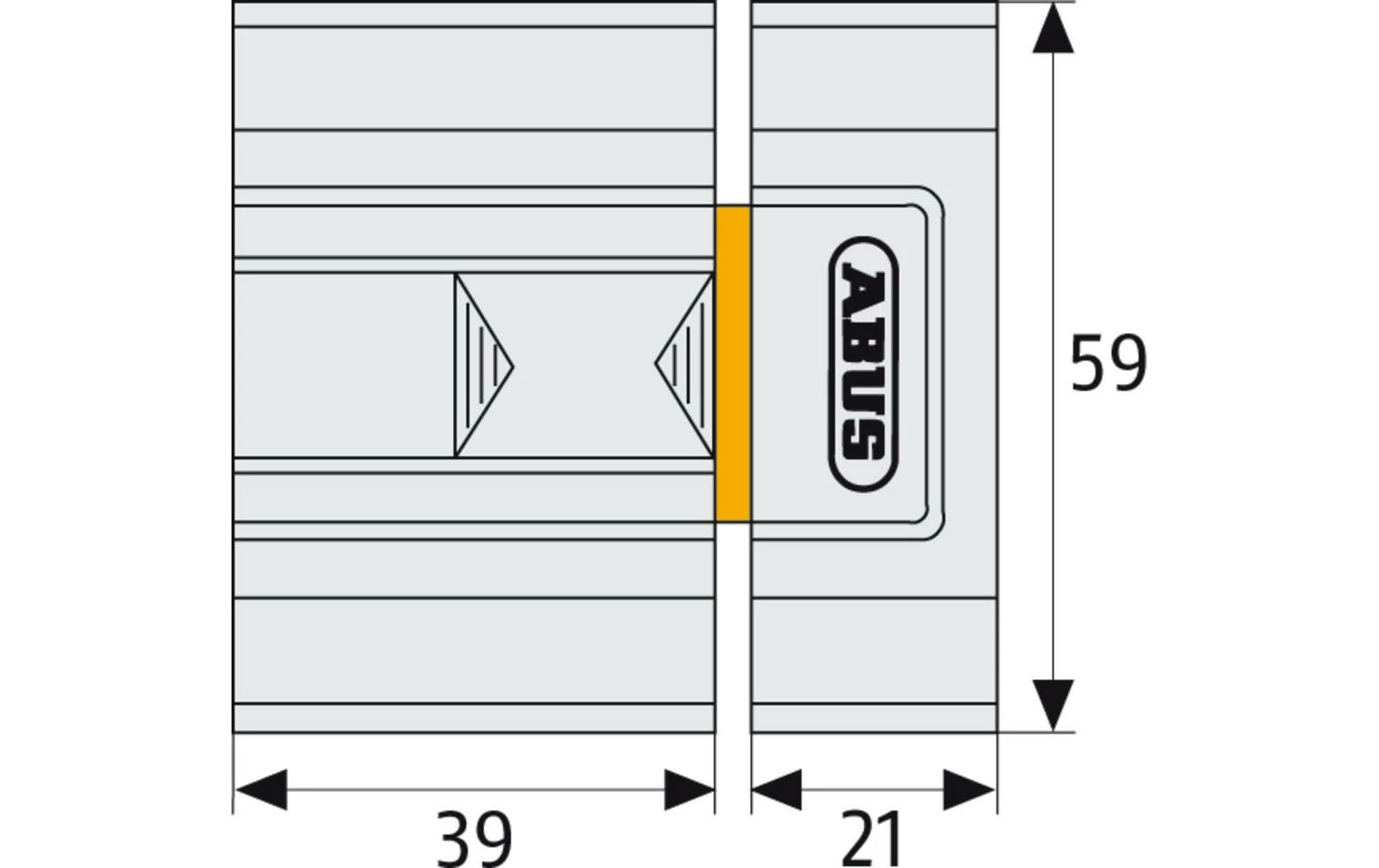 Abus Boulon Coulissant SR30 Blanc - Protection D'objets De Valeur â Image 3