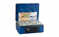 Robert Rieffel Caisse à Monnaie Deluxe 1 16.5 X 12.5 X 8.6 Cm Bleu - Protection D'objets De Valeur