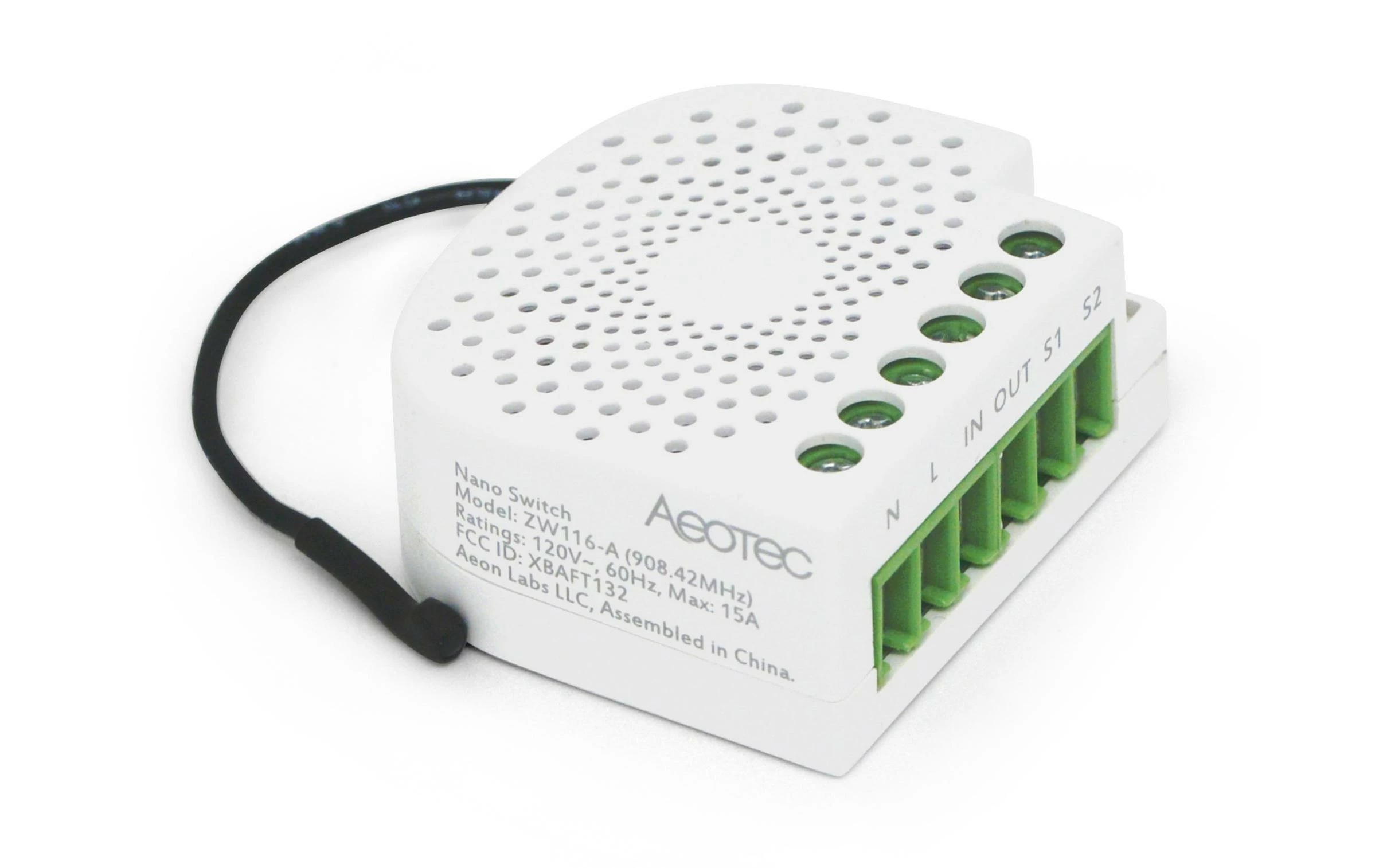 Aeotec Actionneur De Commutation Radio Z-Wave Nano Switch Avec Fonction De Mesure D'énergie - Smart Home 2 Aeotec Actionneur De Commutation Radio Z-Wave Nano Switch Avec Fonction De Mesure D'énergie - Smart Home – Image 2