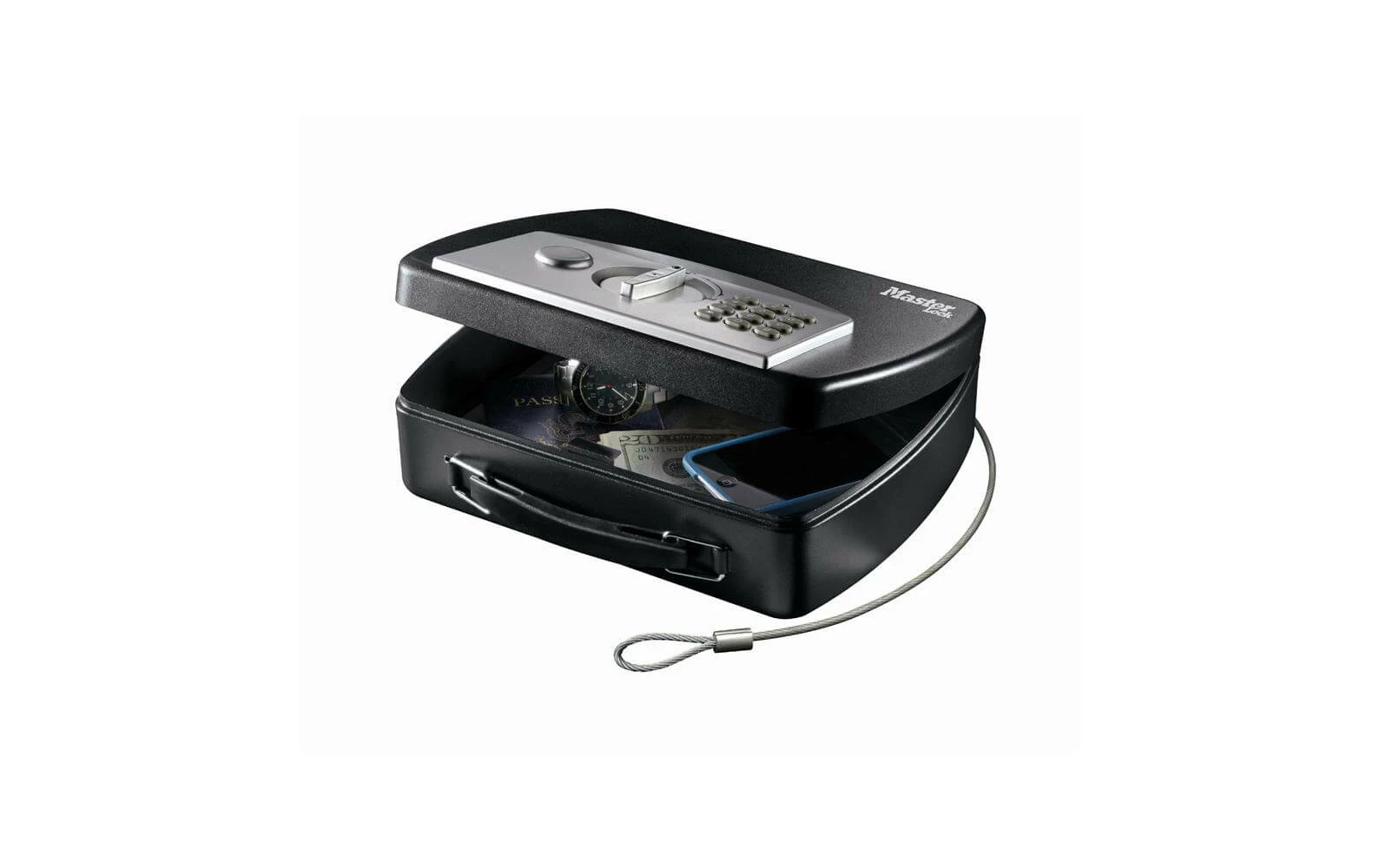 Masterlock Cassette De Documents P008EML Noir - Protection D'objets De Valeur – Image 2