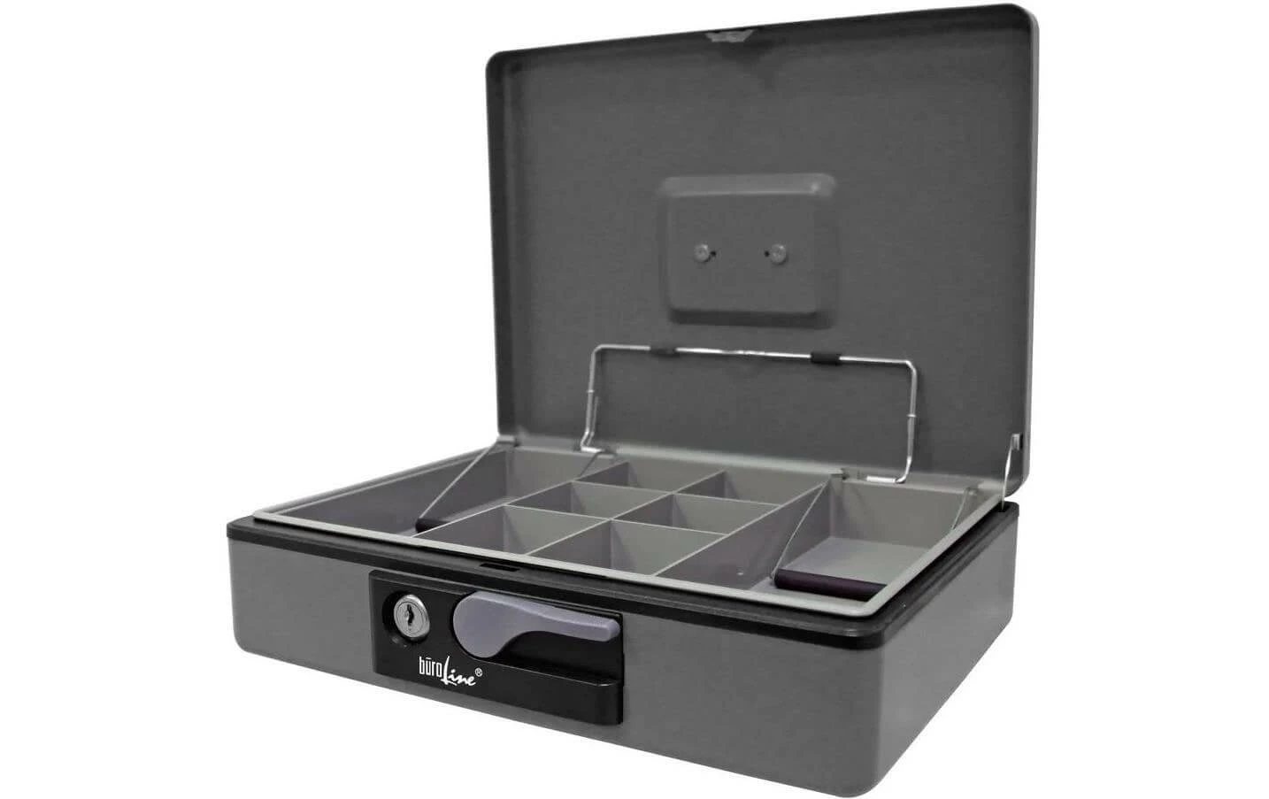 Büroline Caisse à Monnaie 30 X 8 X 23 Cm Gris - Protection D'objets De Valeur – Image 2