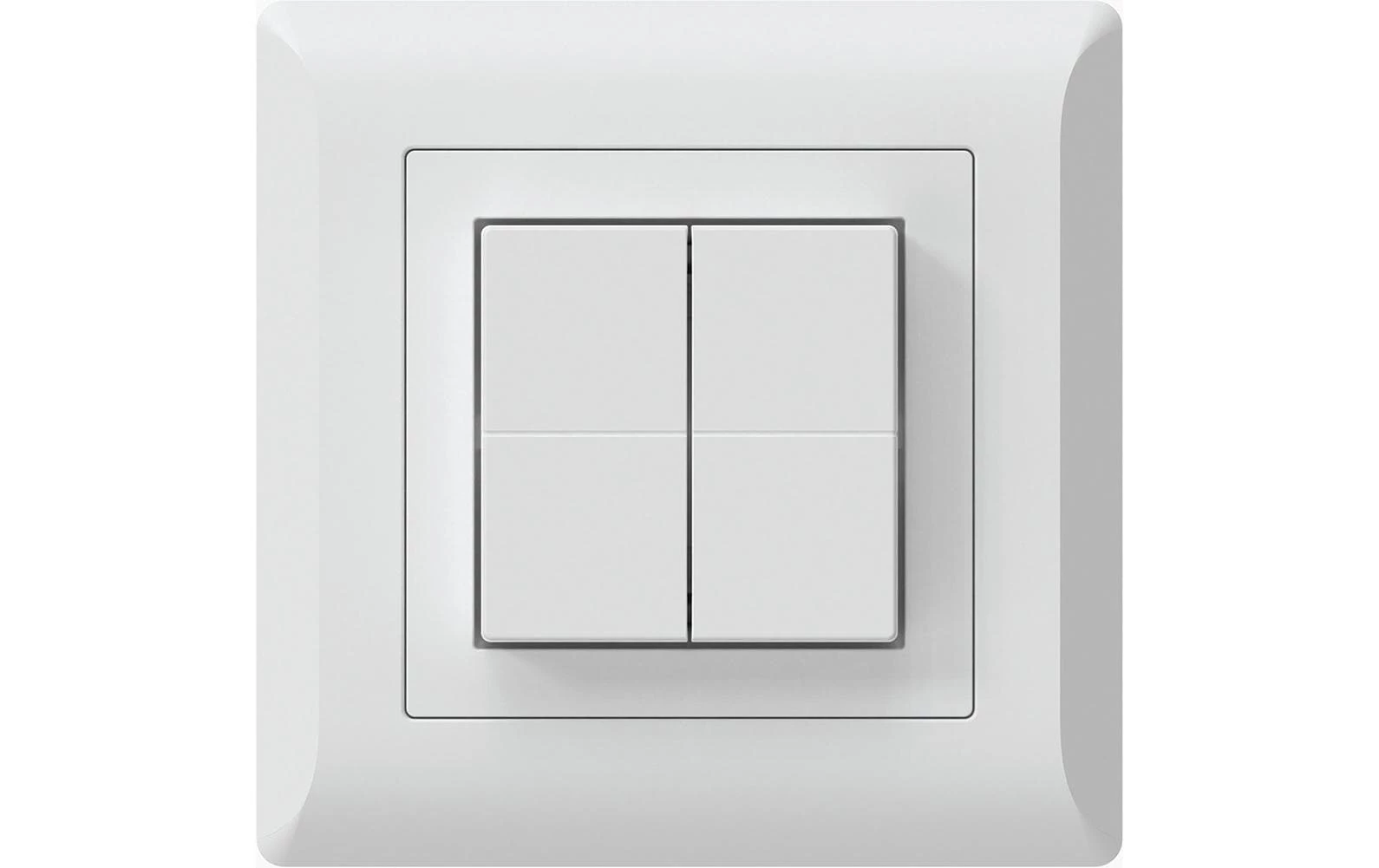 Hager Kallysto Line, Bouton-poussoir Radio Encastrable, 4x, Blanc, Pour Philips Hue - Smart Home