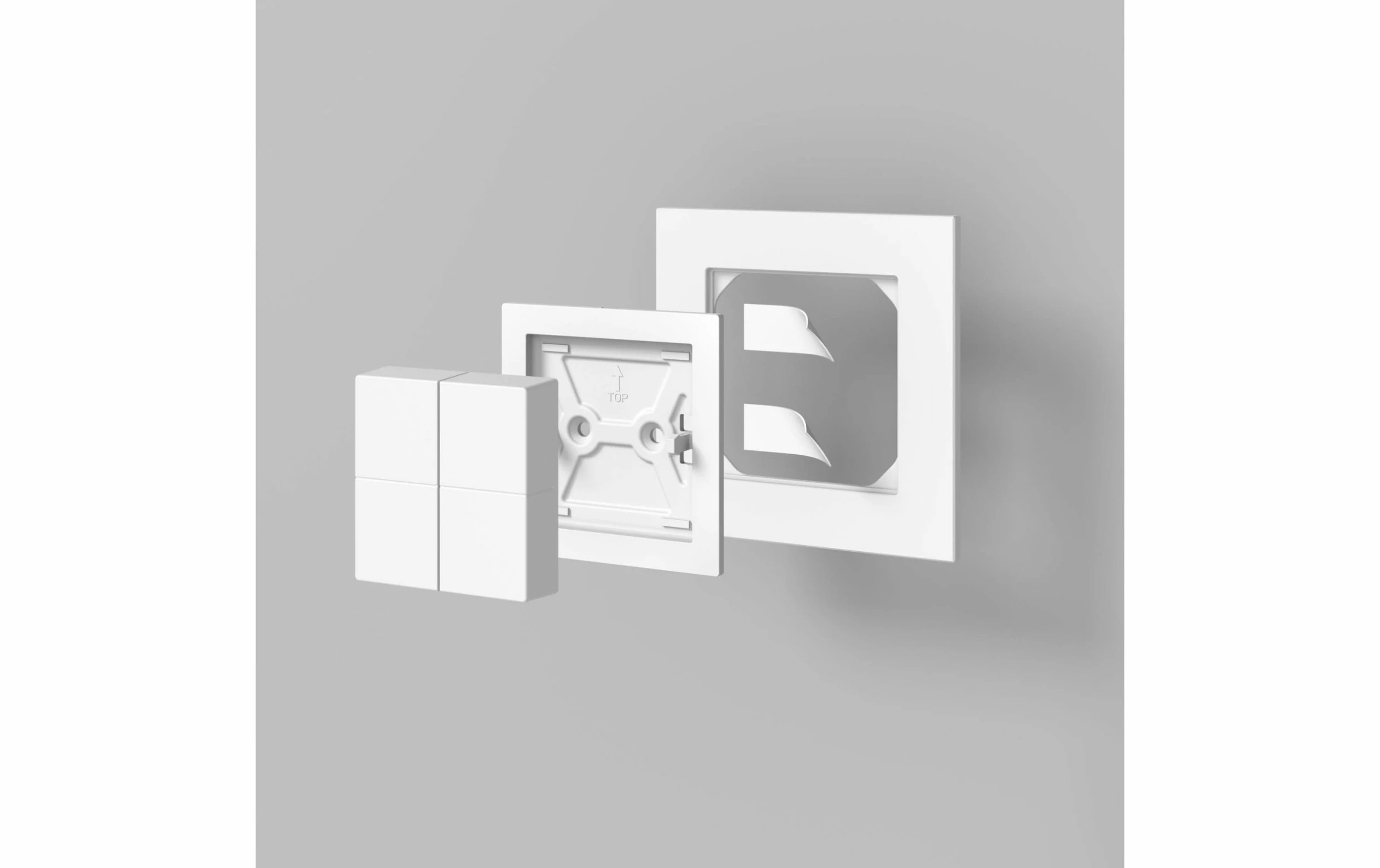 Hager Kallysto Line, Bouton-poussoir Radio Encastrable, 4x, Blanc, Pour Philips Hue - Smart Home – Image 2