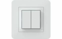 Hager Kallysto Trend, Bouton-poussoir Radio Encastrable, 4x, Blanc, Pour Philips Hue - Smart Home