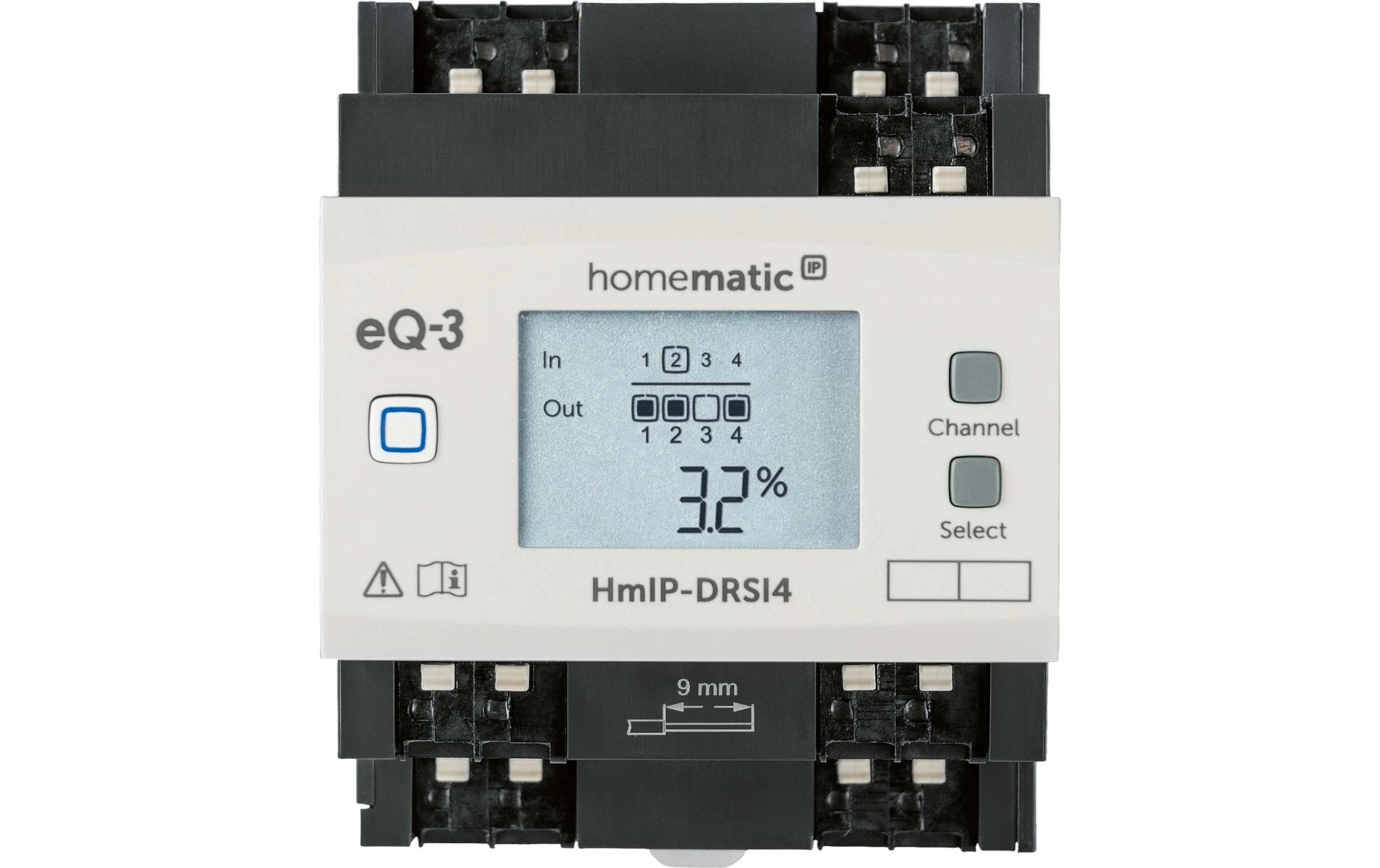 Homematic IP Smart Home Actionneur De Commutation Radio Pour Montage Sur Rail DIN 4 Fois - Smart Home