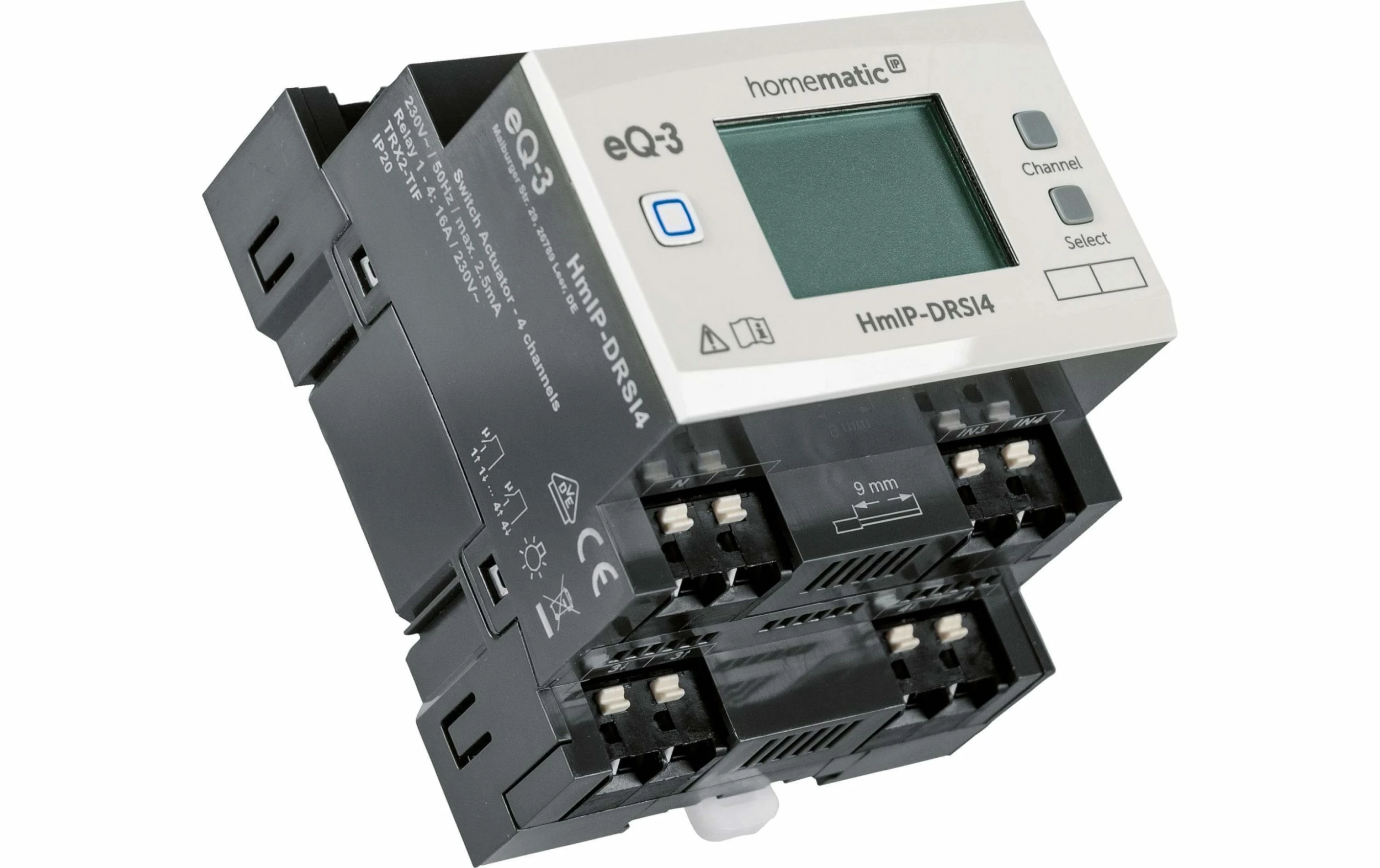 Homematic IP Smart Home Actionneur De Commutation Radio Pour Montage Sur Rail DIN 4 Fois - Smart Home – Image 2