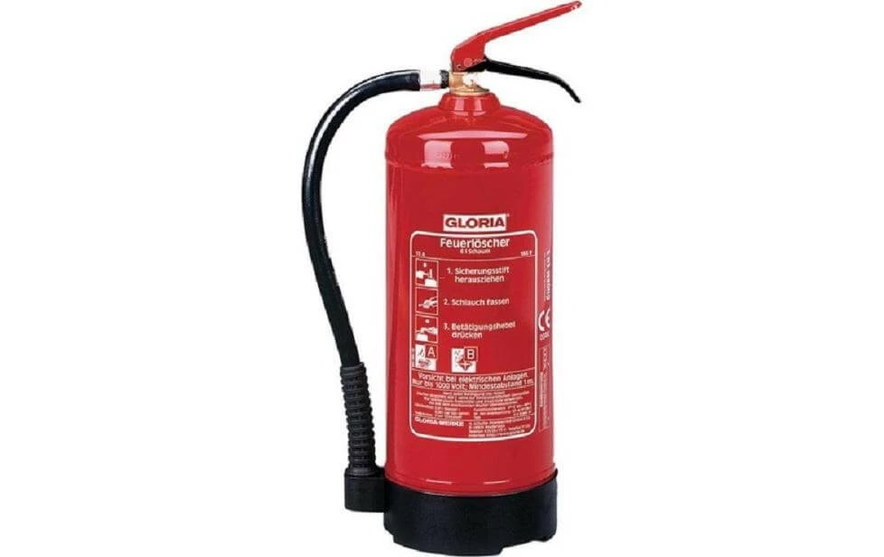 Gloria Extincteurs Mousse Classe De Feu AB, 6 Litres - Protection Des Bâtiments