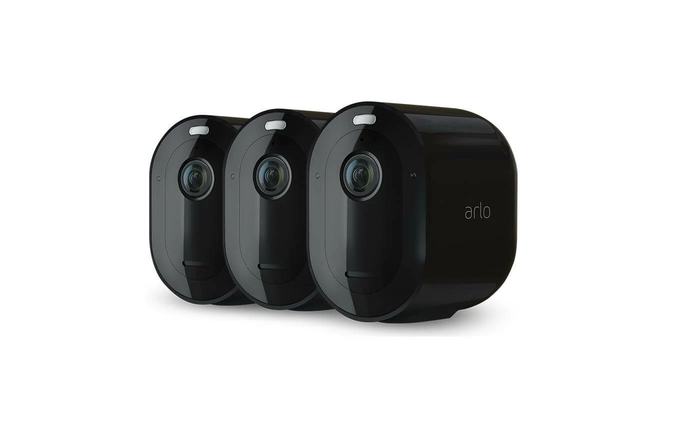 Arlo Caméra Réseau Pro 4 VMC4350B Caméra Supplémentaire, Noir, Ensemble De 3 - Camera Surveillance