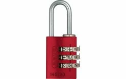 Abus Serrure à Combinaison 145/20 Lock-Tag Rouge Aluminium - Protection D'objets De Valeur