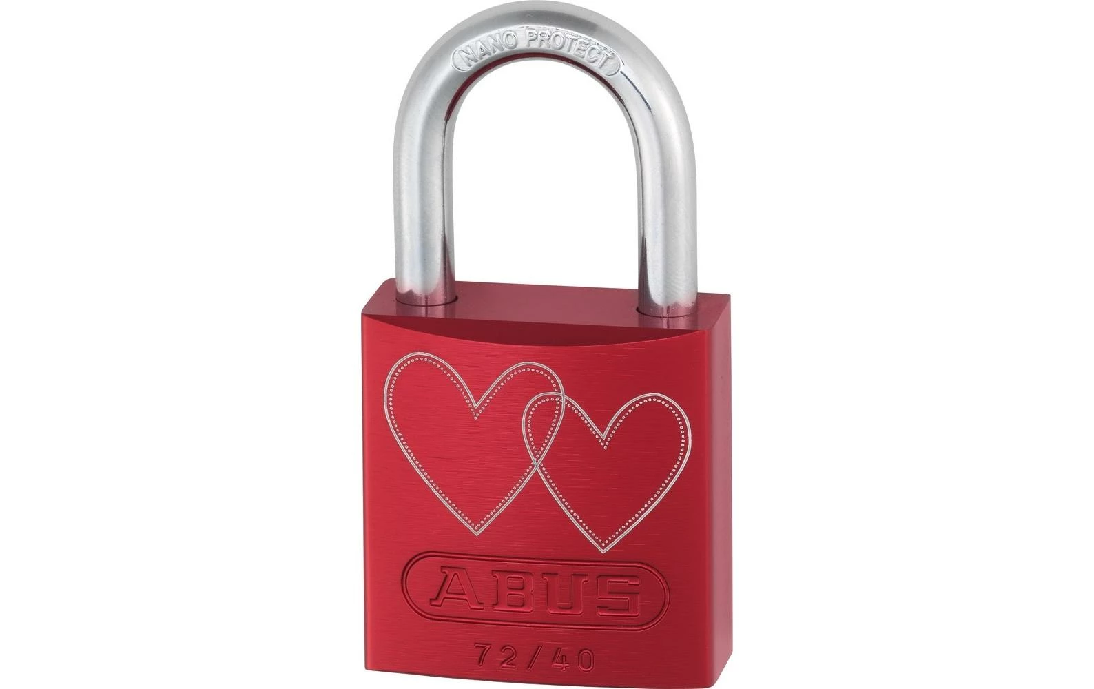 Abus Cadenas 72/40 LoveLock 4 Double Hearts Straight Rouge - Protection D'objets De Valeur – Image 2