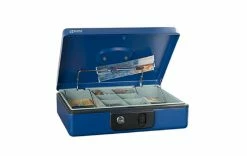 Robert Rieffel Caisse à Monnaie Deluxe 4 30 X 23 X 8.6 Cm, Bleu - Protection D'objets De Valeur