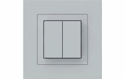 Hager Kallysto Pro, Bouton-poussoir Radio Encastrable, 4x, Gris Clair, Pour Philips Hue - Smart Home