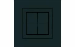 Hager Kallysto Pro, Bouton-poussoir Radio Encastrable, 4x, Noir, Pour Philips Hue - Smart Home