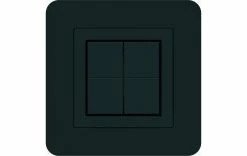 Hager Kallysto Trend, Bouton-poussoir Encastrable Sans Fil, 4x, Noir, Pour Philips Hue - Smart Home