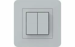 Hager Kallysto Trend, Bouton-poussoir Radio Encastrable, 4x, Gris Clair, Pour Philips Hue - Smart Home