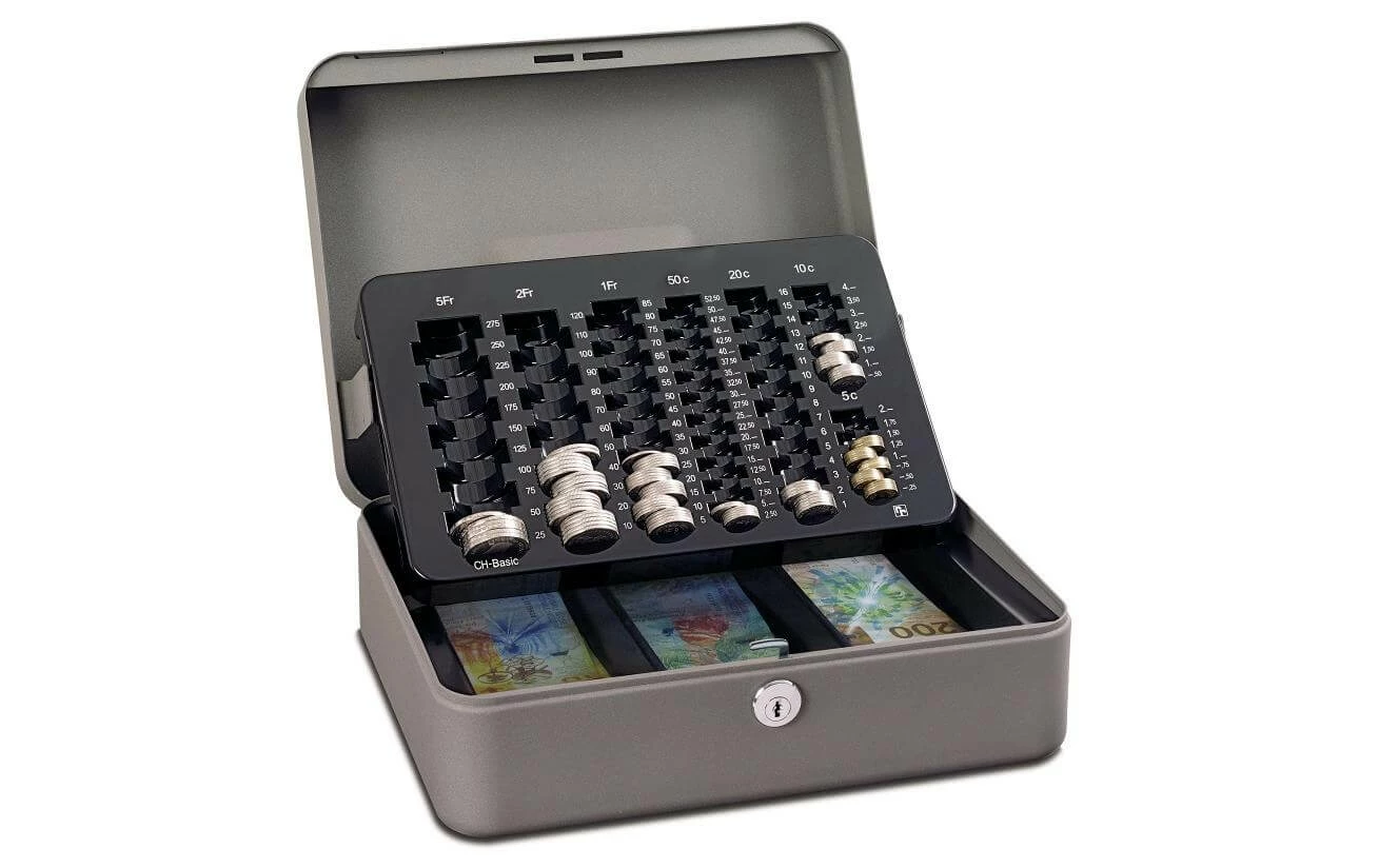 Robert Rieffel Caisse à Monnaie Moneta-Basic-Ch 30 X 24.2x 10.6 Cm, Gris - Protection D'objets De Valeur – Image 2