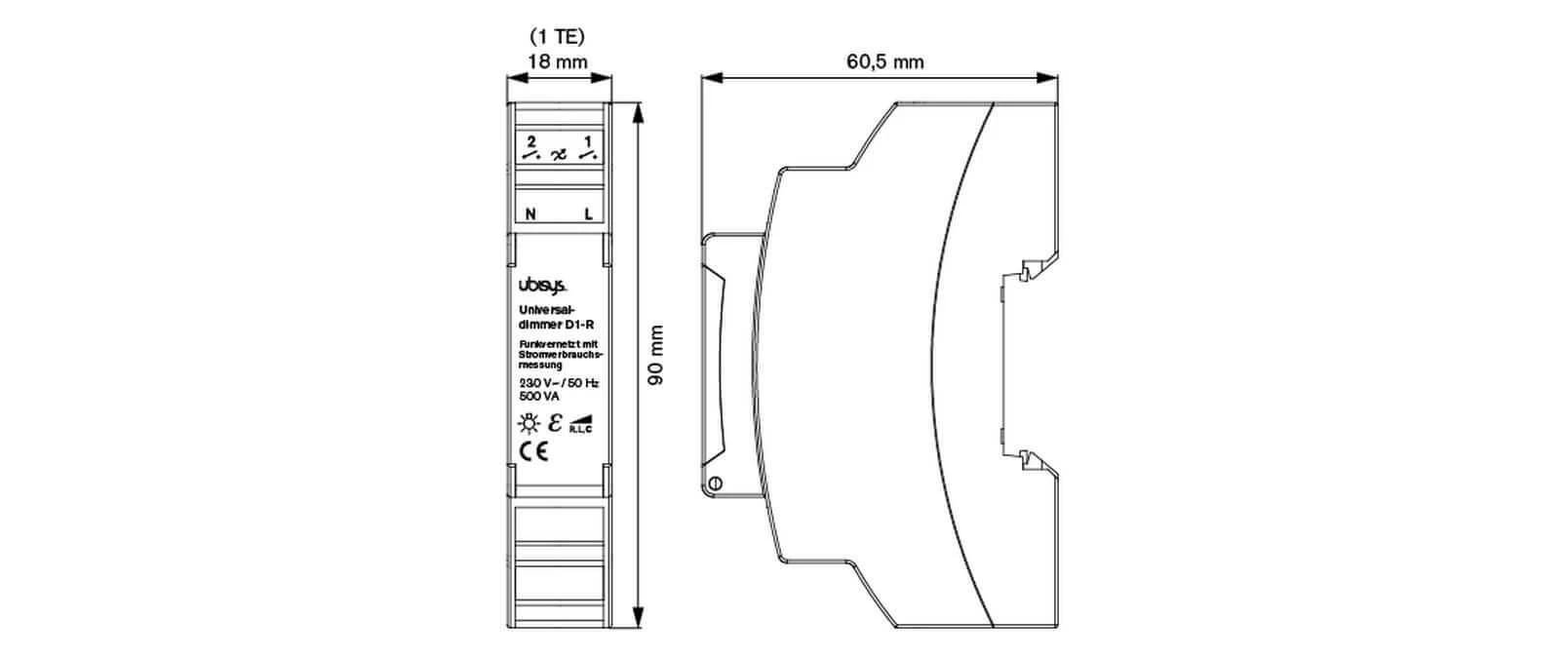 Ubisys Variateur Universel D1-R ZigBee 3.0 - Smart Home – Image 2