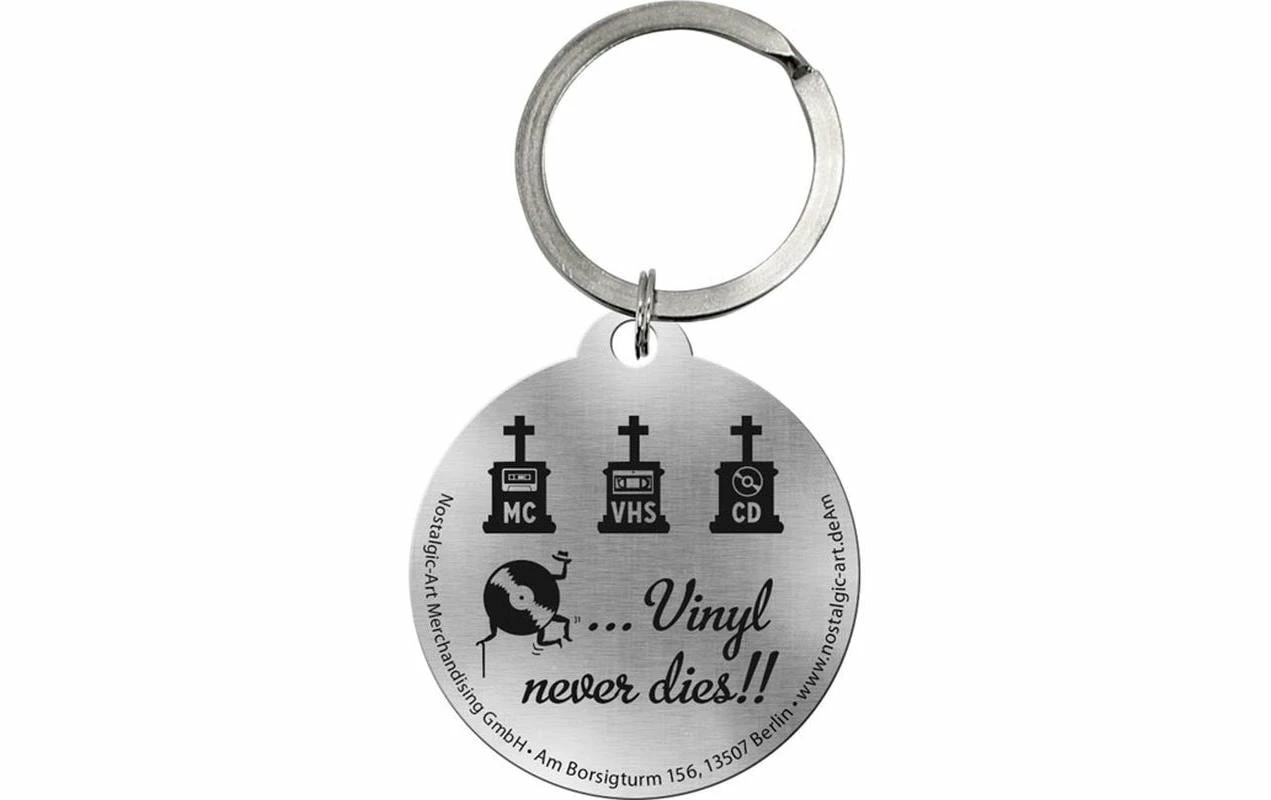 Nostalgic Art Porte-clés Vinyle Rétro Ø 4 Cm, 1 Pièce, Noir/blanc - Protection D'objets De Valeur – Image 2