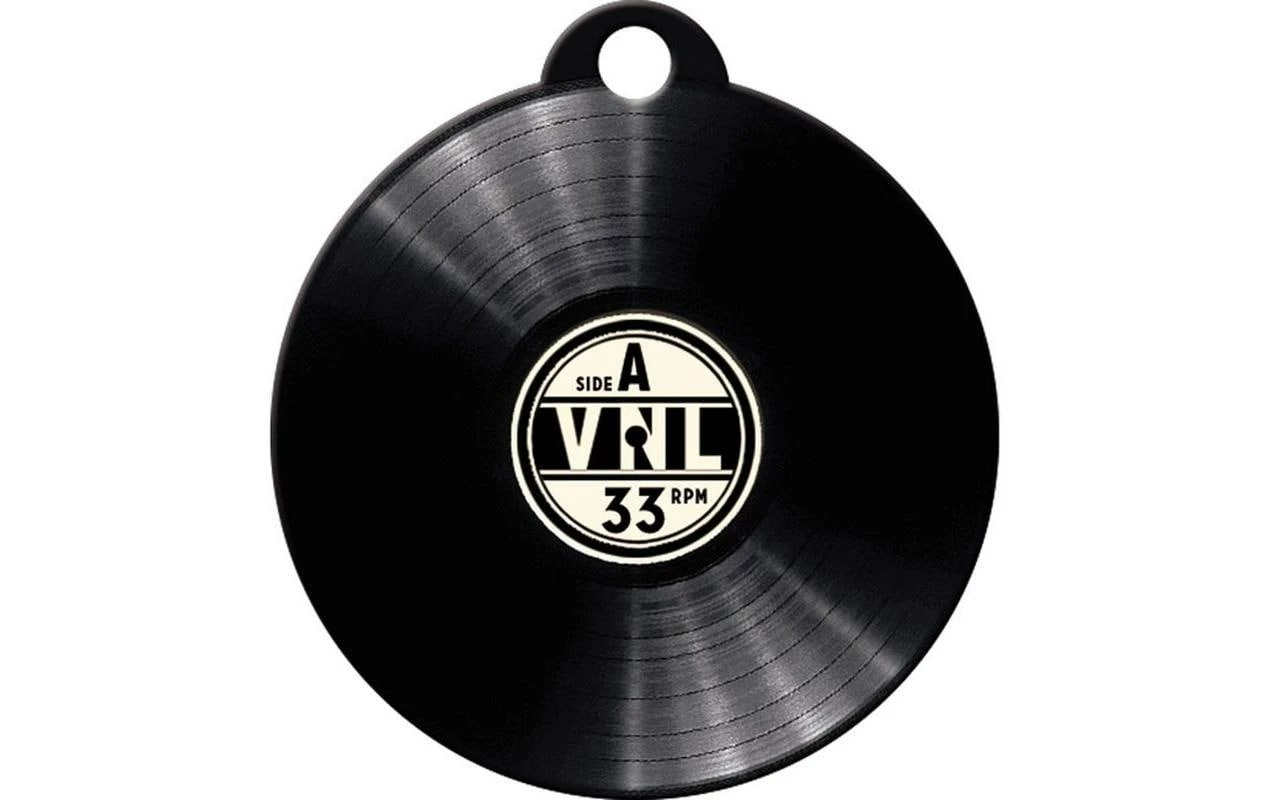 Nostalgic Art Porte-clés Vinyle Rétro Ø 4 Cm, 1 Pièce, Noir/blanc - Protection D'objets De Valeur – Image 3