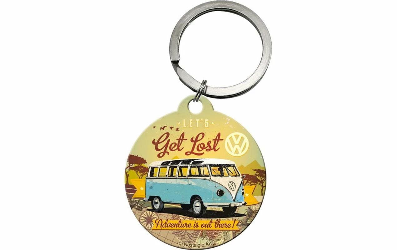 Nostalgic Art Porte-clés VW Bus Ø 4 Cm, 1 Pièce, Multicolore - Protection D'objets De Valeur