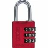 Abus Serrure à Combinaison 144/30 B/DFNLI Rouge Aluminium - Protection D'objets De Valeur
