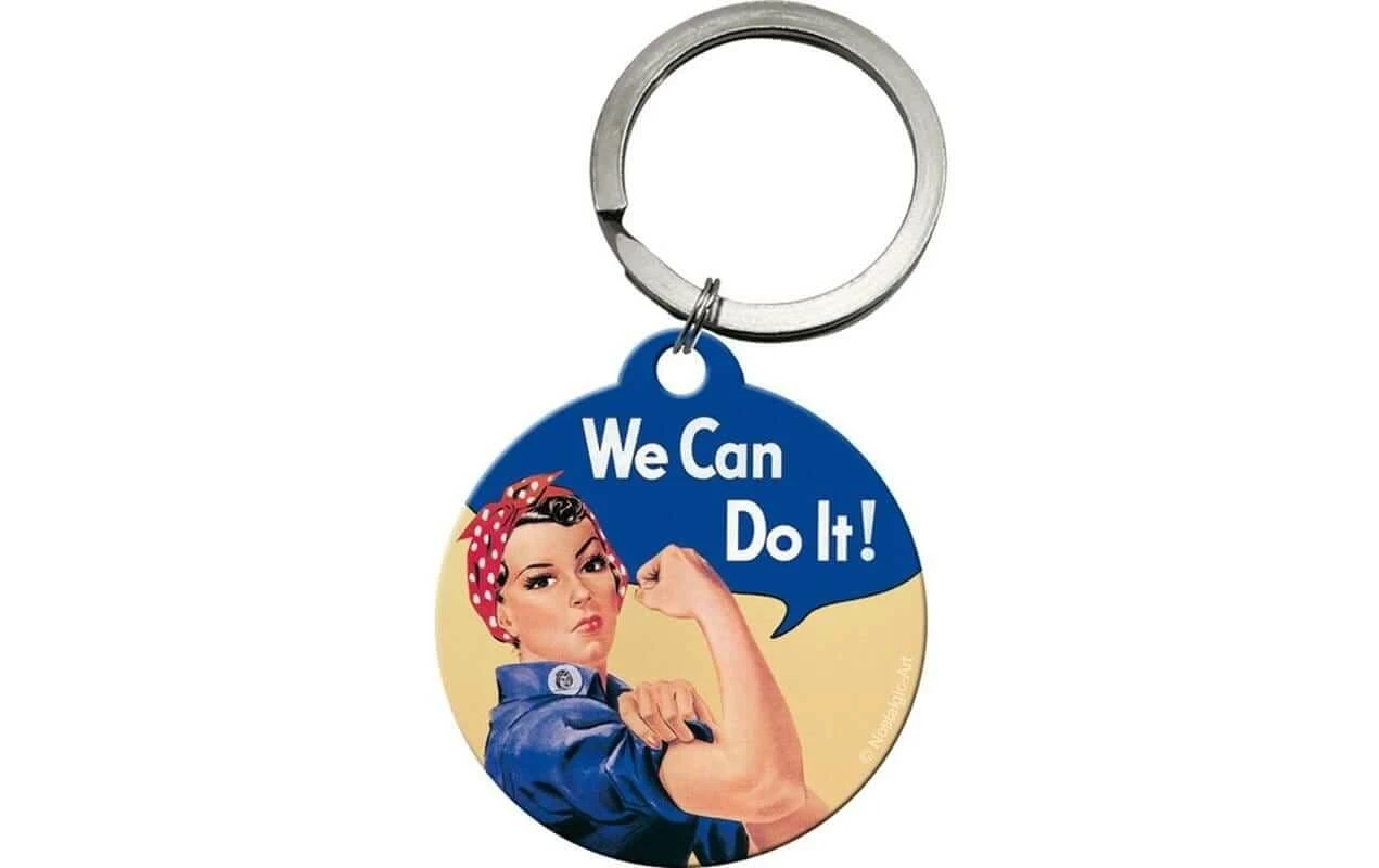 Nostalgic Art Porte-clés We Can Do It! Ø 4 Cm, 1 Pièce, Multicolore - Protection D'objets De Valeur