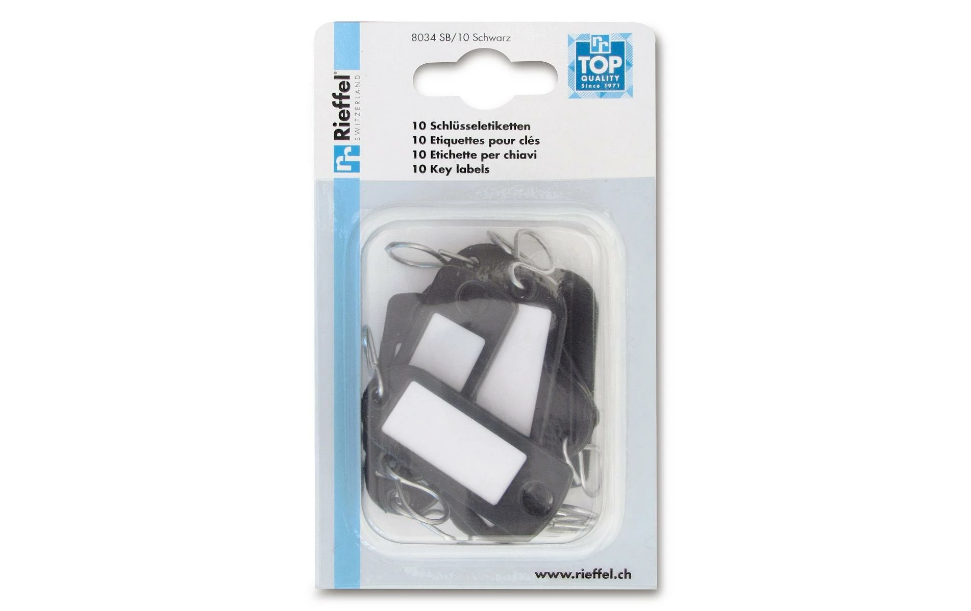 Robert Rieffel Porte-clés 8.5 X 14 Cm, 10 Pièces, Noir - Protection D'objets De Valeur