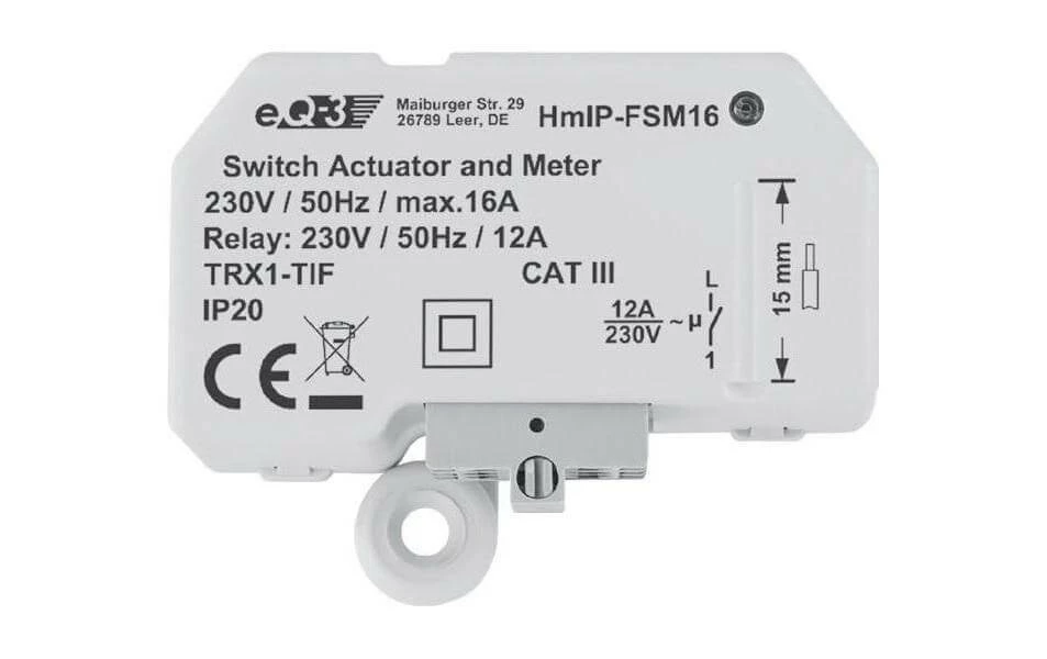 Homematic IP Smart Home Commutateur Radio-actionneur De Mesure 16 A Encastré - Smart Home
