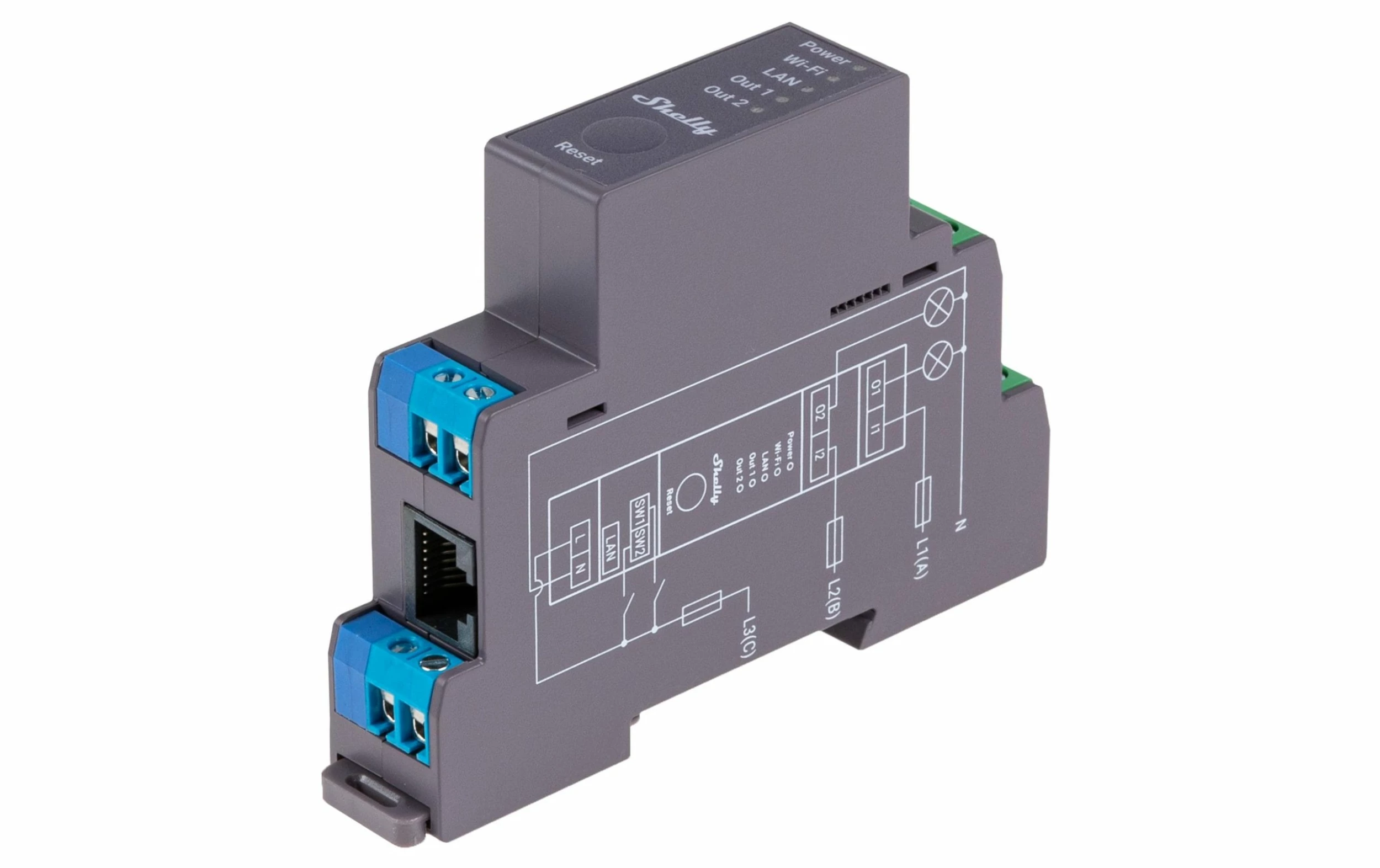 Actionneur De Commutation WLAN Shelly Pro 2 - Smart Home