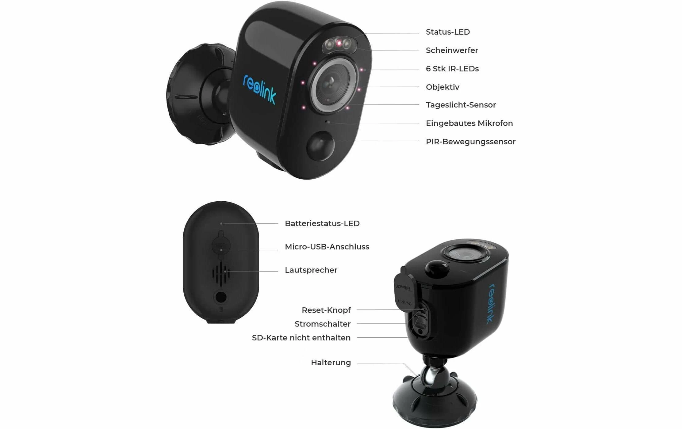 Reolink Caméra Réseau Argus 3 Pro, Noir - Camera Surveillance – Image 2