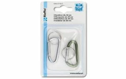 Robert Rieffel Mousqueton à Clé 50 Mm, 2 Pièces, Argent / Vert - Protection D'objets De Valeur