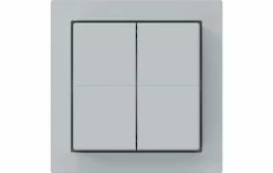 Hager Kallysto Face Avant Quadruple, Adhésive, Gris Clair - Smart Home