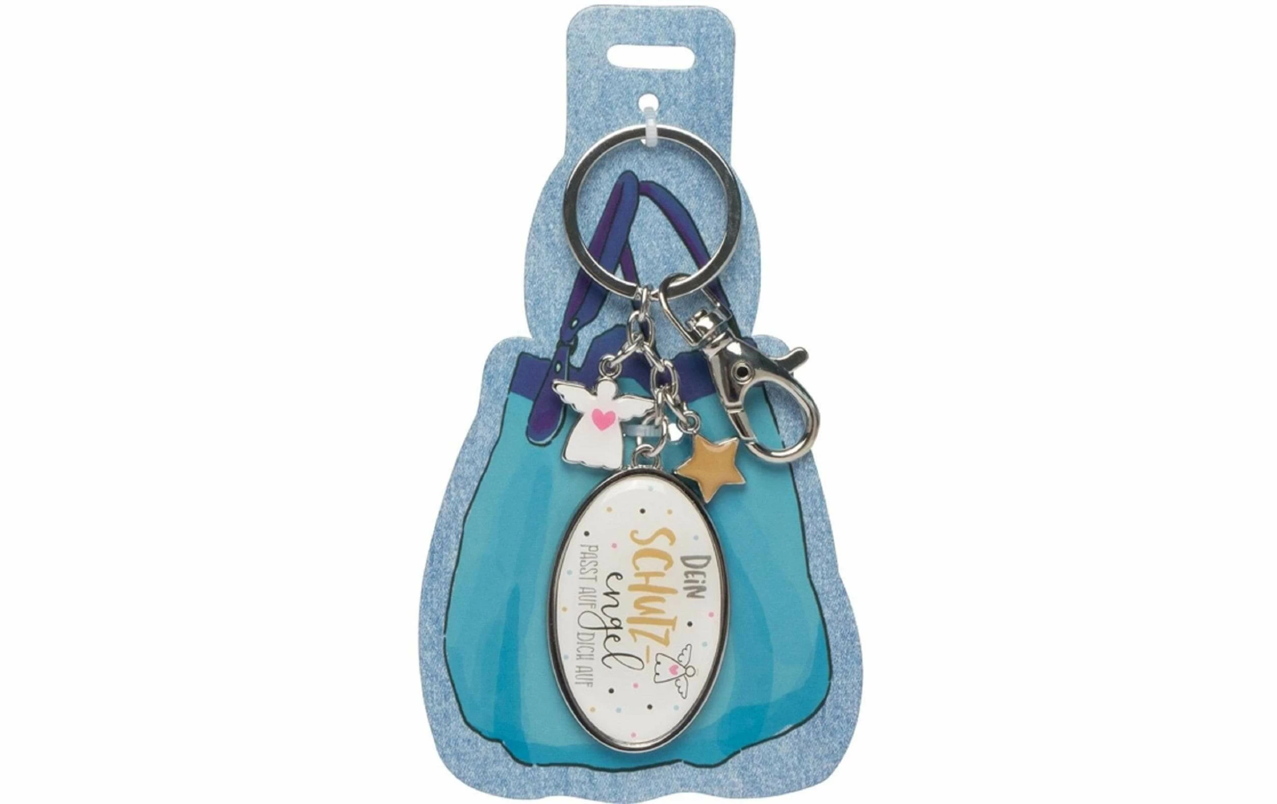 Sheepworld Porte-clés Ange Gardien 4.5 X 3cm, Métal/carton - Protection D'objets De Valeur