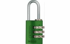 Abus Serrure à Combinaison 145/20 Lock-Tag Vert Aluminium - Protection D'objets De Valeur