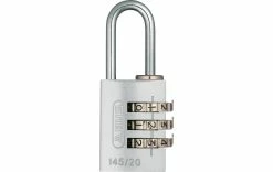 Abus Serrure à Combinaison 145/20 Lock-Tag Argenté Aluminium - Protection D'objets De Valeur