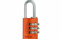 Abus Serrure à Combinaison 145/20 Lock-Tag Orange Aluminium - Protection D'objets De Valeur