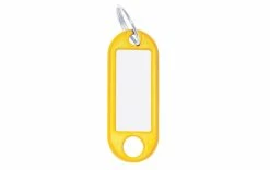 WEDO Porte-clés 18 Mm Avec Bague, Jaune, 100 Pièces - Protection D'objets De Valeur