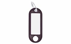 WEDO Porte-clés 18 Mm Avec Bague, Noir, 100 Pièces - Protection D'objets De Valeur