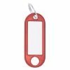 WEDO Porte-clés 18 Mm Avec Bague, Rouge, 100 Pièces - Protection D'objets De Valeur