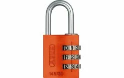 Abus Serrure à Combinaison 145/30 Lock-Tag Orange Aluminium - Protection D'objets De Valeur