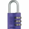 Abus Serrure à Combinaison 145/30 Lock-Tag Violet Aluminium - Protection D'objets De Valeur