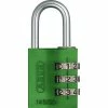 Abus Serrure à Combinaison 145/30 Lock-Tag Vert Aluminium - Protection D'objets De Valeur
