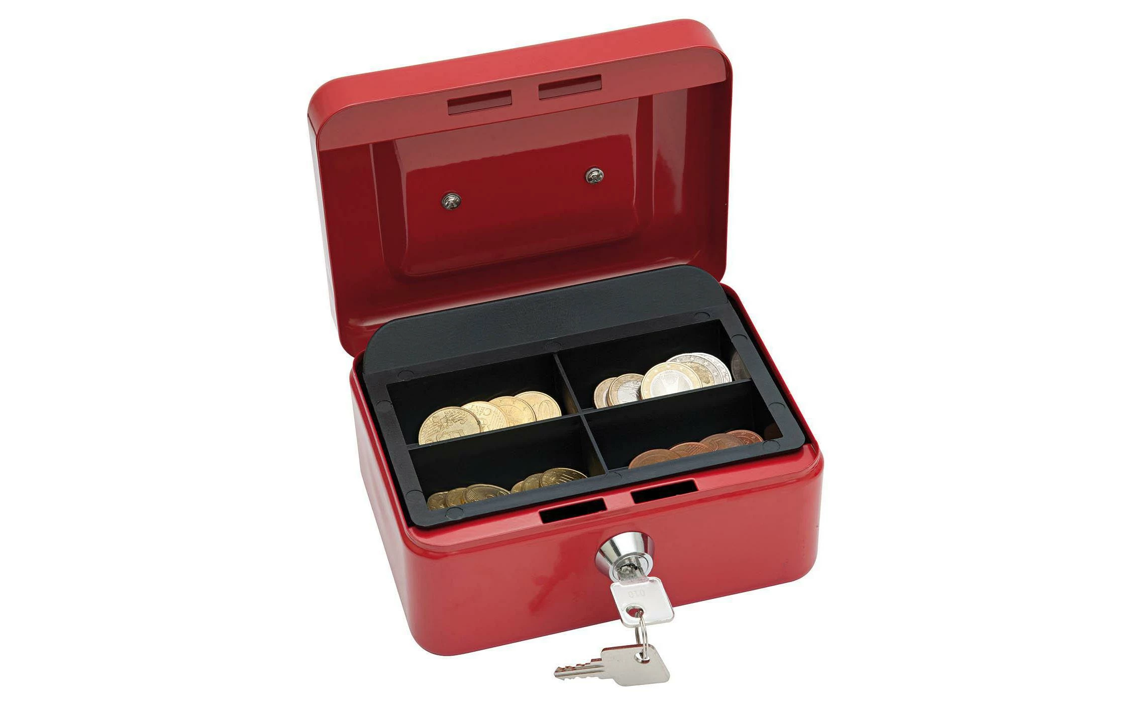 WEDO Caisse Ă Monnaie 5 Compartiments, Rouge - Protection D'objets De Valeur â Image 2