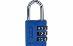 Abus Serrure à Combinaison 144/30 B/DFNLI Bleu Aluminium - Protection D'objets De Valeur