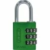 Abus Serrure à Combinaison 144/30 B/DFNLI Vert Aluminium - Protection D'objets De Valeur