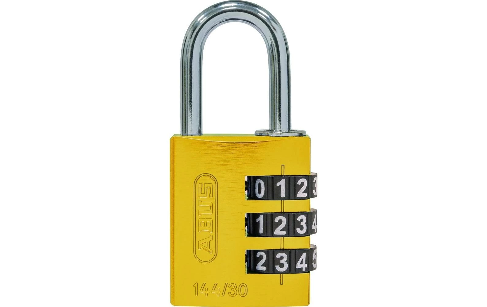 Abus Serrure à Combinaison 144/30 B/DFNLI Jaune Aluminium - Protection D'objets De Valeur