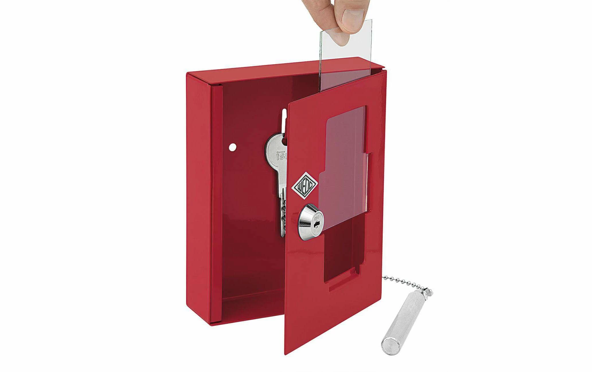 WEDO Armoire à Clés Clé D'urgence, Rouge - Protection D'objets De Valeur – Image 3